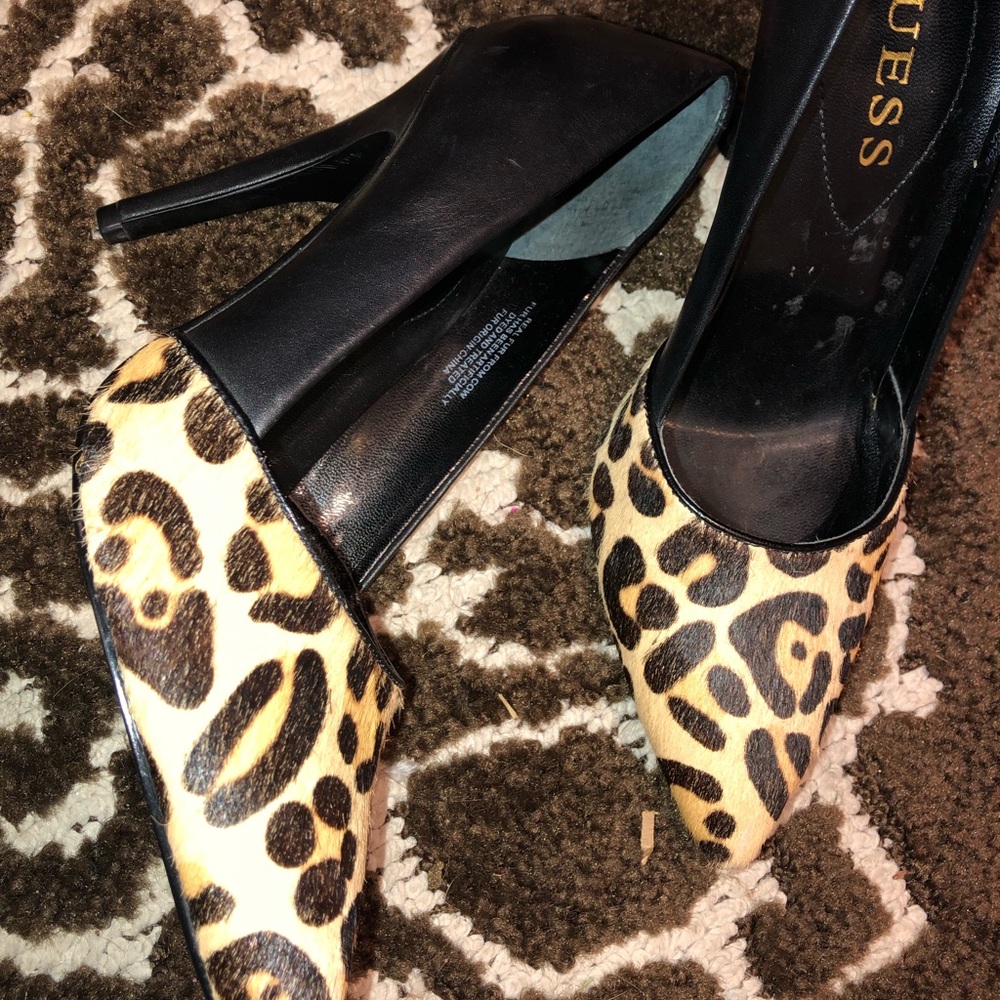 Guess leather leopard pumps #7